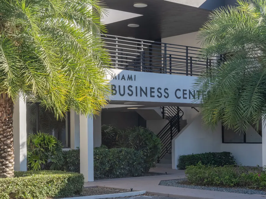 Miami Business Center entrance signage